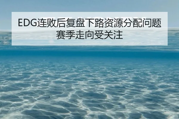 EDG连败后复盘下路资源分配问题赛季走向受关注